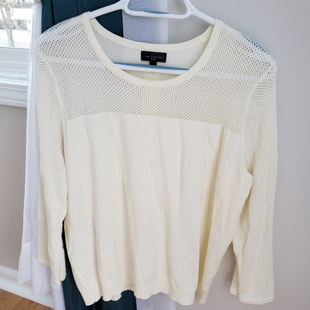 The Limited Women's White Cream Long Sleeve